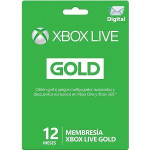 xbox live gold 12 meses para xbox one y xbox 360